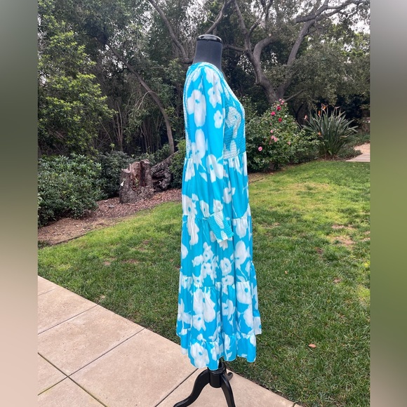 NWT Tuckernuck "Libby" smocked and tiered maxi dress - size L - Picture 3 of 4